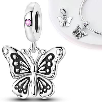 Retro Black Butterfly Pendants Authentic Copper Plated Beads Ideal For Original Stylish Charms Bracelet Jewelry Beads Jewelry Gifts For Women