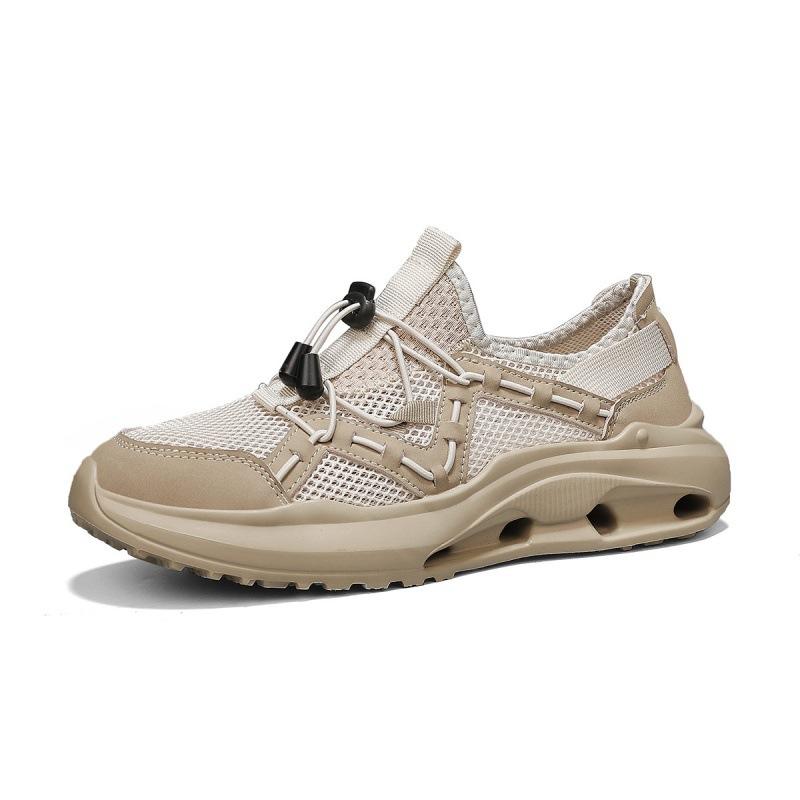 Mesh shoes men s summer new breathable mesh sports shoes leather soft sole one pedal light non-slip versatile casual shoes 39