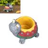 Planter Tortoise Shape Resin Flower Pot with Drainage Holes, Stable Base,   for and   Landscape Cute Design, Easy Maintenance, Ind