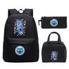 Demon Hunters Printed Children's Backpack Three-piece Campus Fashion Primary and Secondary School Students Large Capacity School Bag