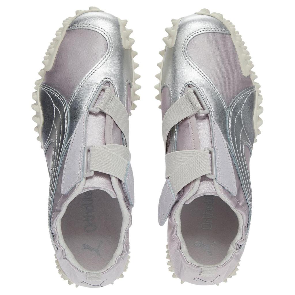 PUMA Silver Satin Ribbon Retro Sneakers Low Top Unisex 399827-03