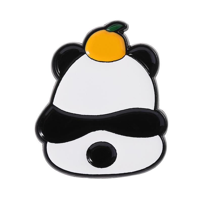 Söt Panda som äter Bambu Emaljpins Tecknad Rolig Djur Broscher Knapp till Krage Ryggsäck Smycken Gåvor För Barn Vänner
