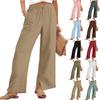 Pantalon décontracté et tendance pour femmes, ample en couleur avec poches