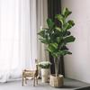Luxury Fiddle-Leaf Fig Artificial Tree - Large Indoor Potted Plant Decor.