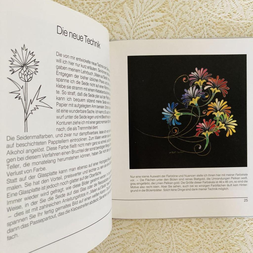 [USED] Foreign books, old books, silk painting books, German, art, design