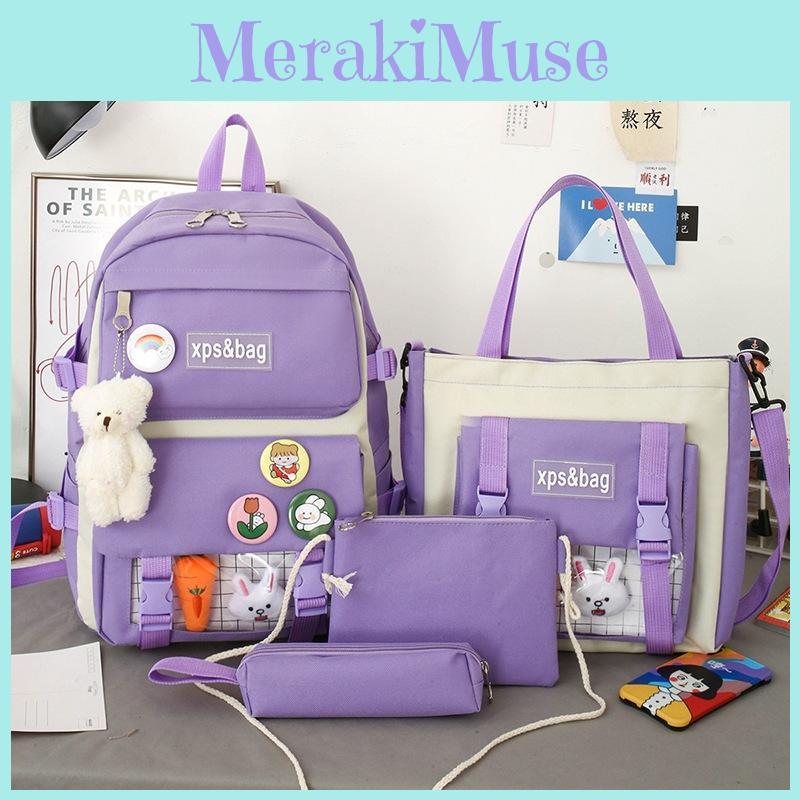 Cute Lightweight Canvas Backpack For Teenage Girls With Large Capacity And Breathable Design