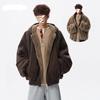 American Retro Reversible Faux Mink Fur Couples Jacket: Golden Eagle Cotton for Men & Women 2025 Winter Plus Velvet Thickened Coat