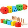 Wooden Colouring Sorter Monteddori Montessorian Shapes Toy In Wood Montosri Action Game for Children Age 2 3 Montesorri Activity