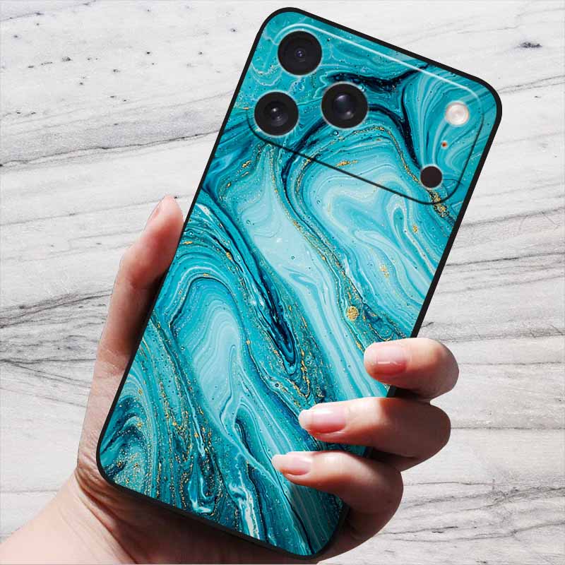 Case For iPhone 16 plus 17 Pro Max Luxury Silicone Back Cover For iPhone17 Air 16e iPhone16 Soft TPU Phone Cases Marble Patterns