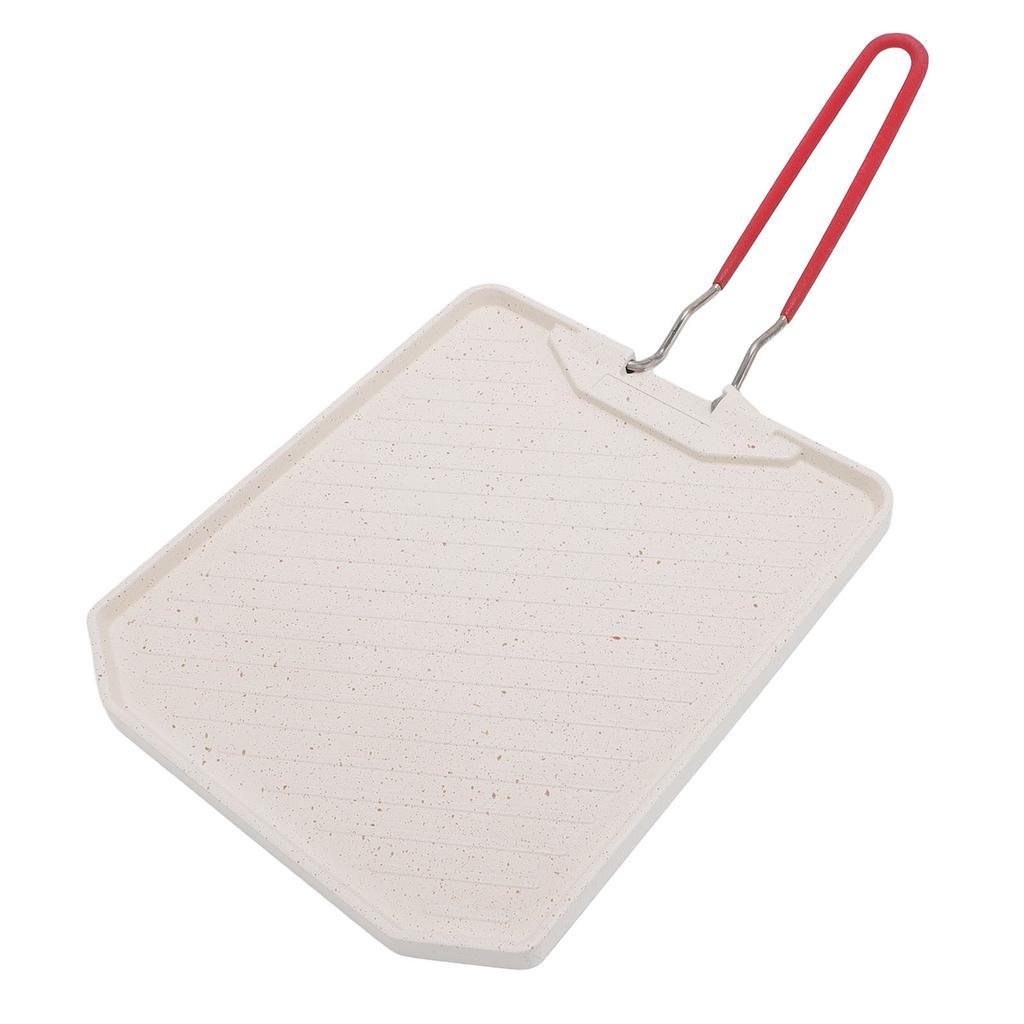 Grilovací pánev se sklopnou rukojetí Hliníková slitina Nepřilnavá Kempingová grilovací deska pro vnitřní i venkovní použití