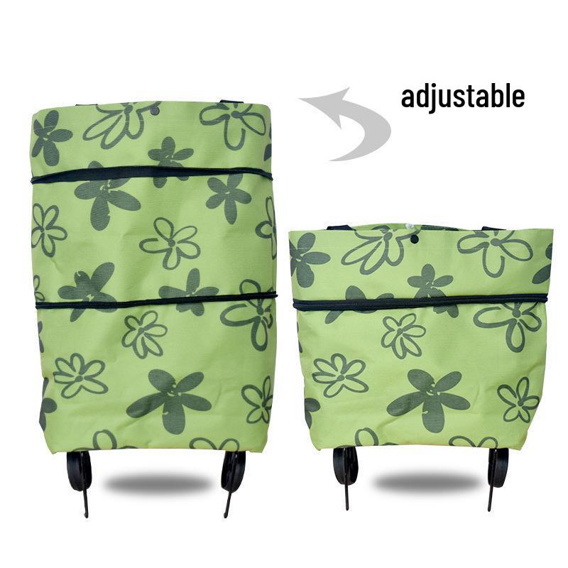 Folding Eco-Friendly Trolley Bag with Wheels for Groceries