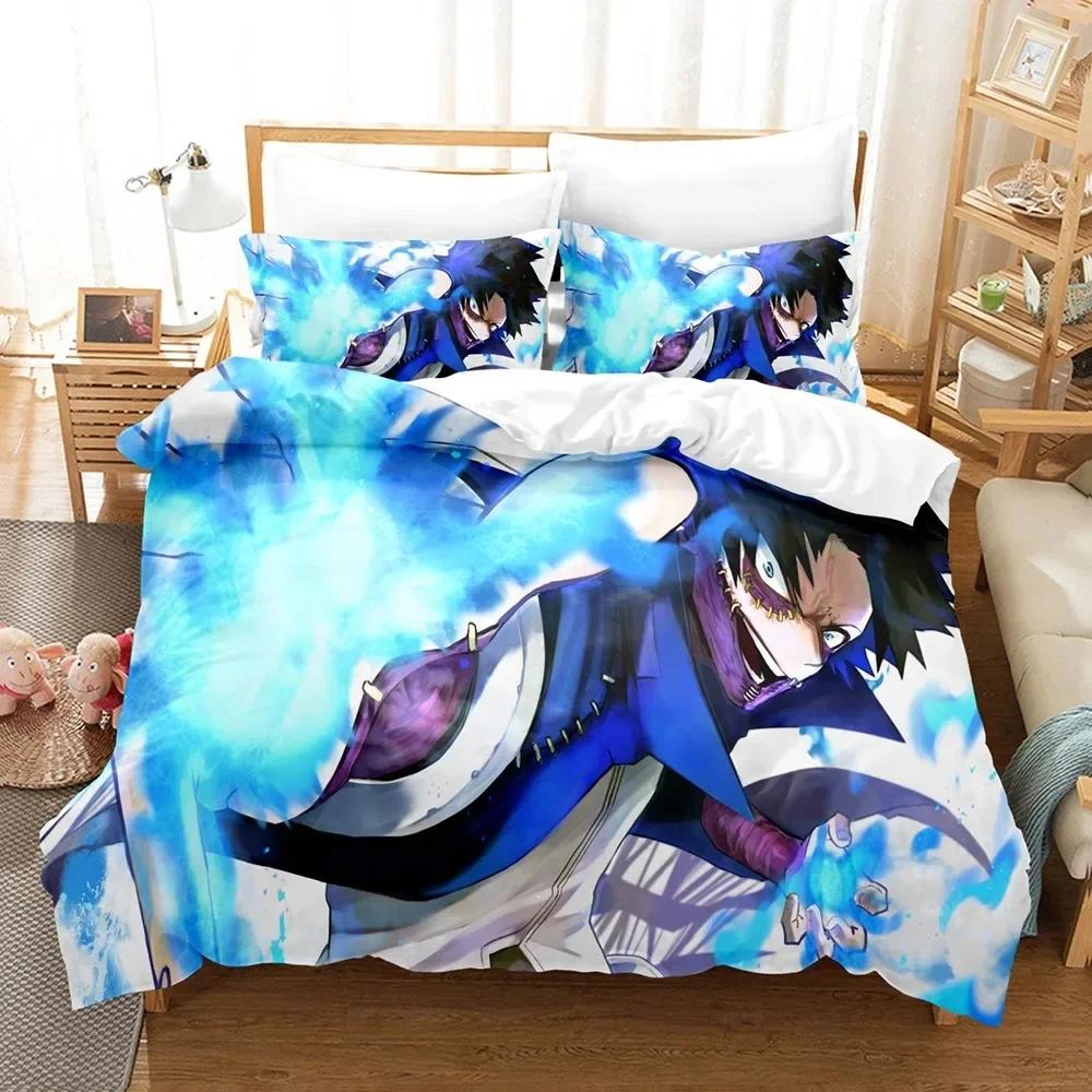 Japan Anime My Hero Academia Bekvämt Påslakan Täcke Örngott Sängkläder Set Barnrum Dekoration Hemtextil