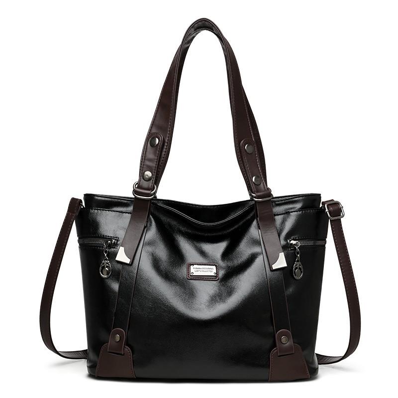 Elegante PU-Leder-Tragetasche für Damen – Schultertasche mit großem Fassungsvermögen, verstellbarem Riemen und Vintage-Design, perfekt für den täglichen Gebrauch