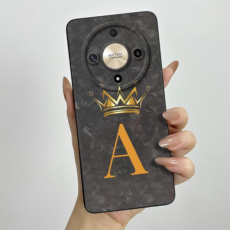 For Honor X9b Case Honor X9A Honor Magic 6 Lite Magic 5 Lite Phone Case Crown Letters Full Matte Anti Drop Soft Protective Cover