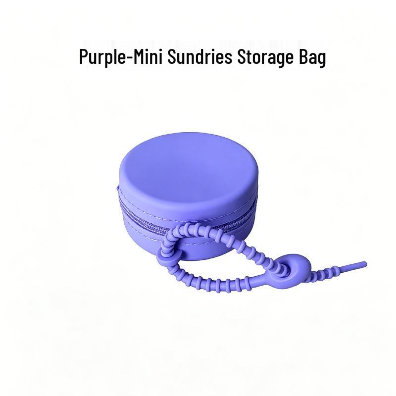 Silicone Macaron Zipper Coin and Cable Bag with Custom Logo In Various Styles