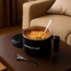 Stainless Steel Noodles Cup Heat Resistant Rice Soup Bowl Portable Fruit Salad Bowl  Household