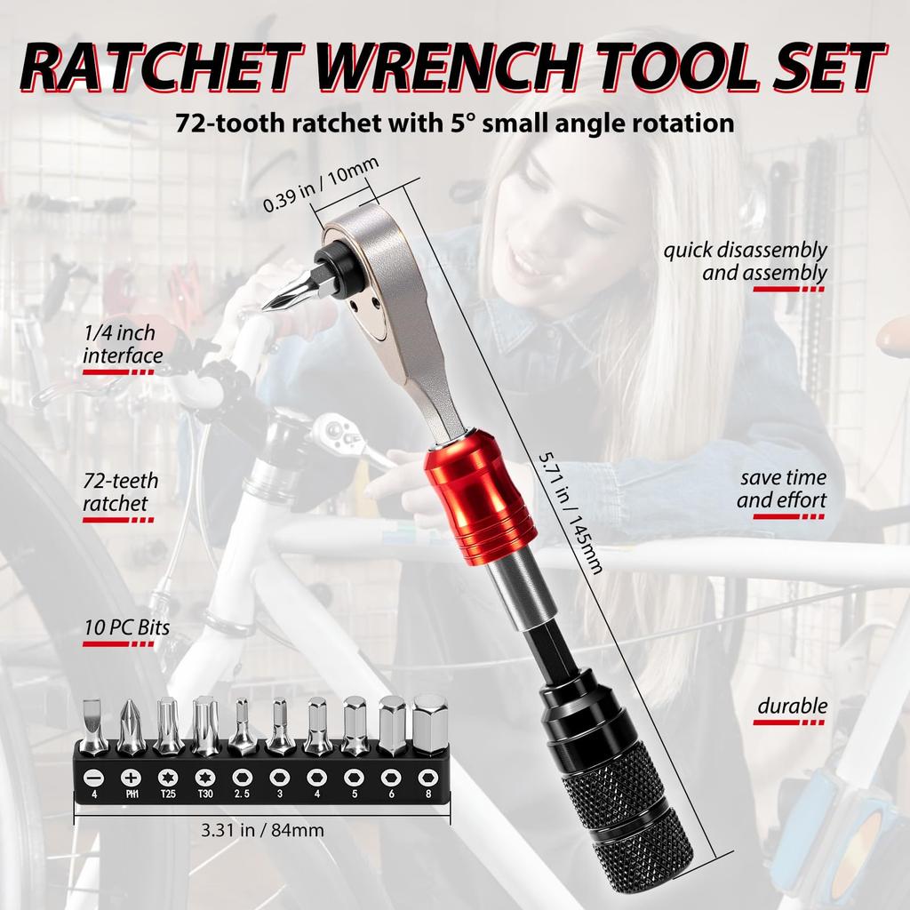 Bicycle Repair Set, Ratchet Wrench Tool Set