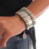Trendy Silvery Color Vintage Bracelet Coins Pendant Afghan Style Hippie Bracelet Vintage Jewelry Turkish Bracelet Boho Chic