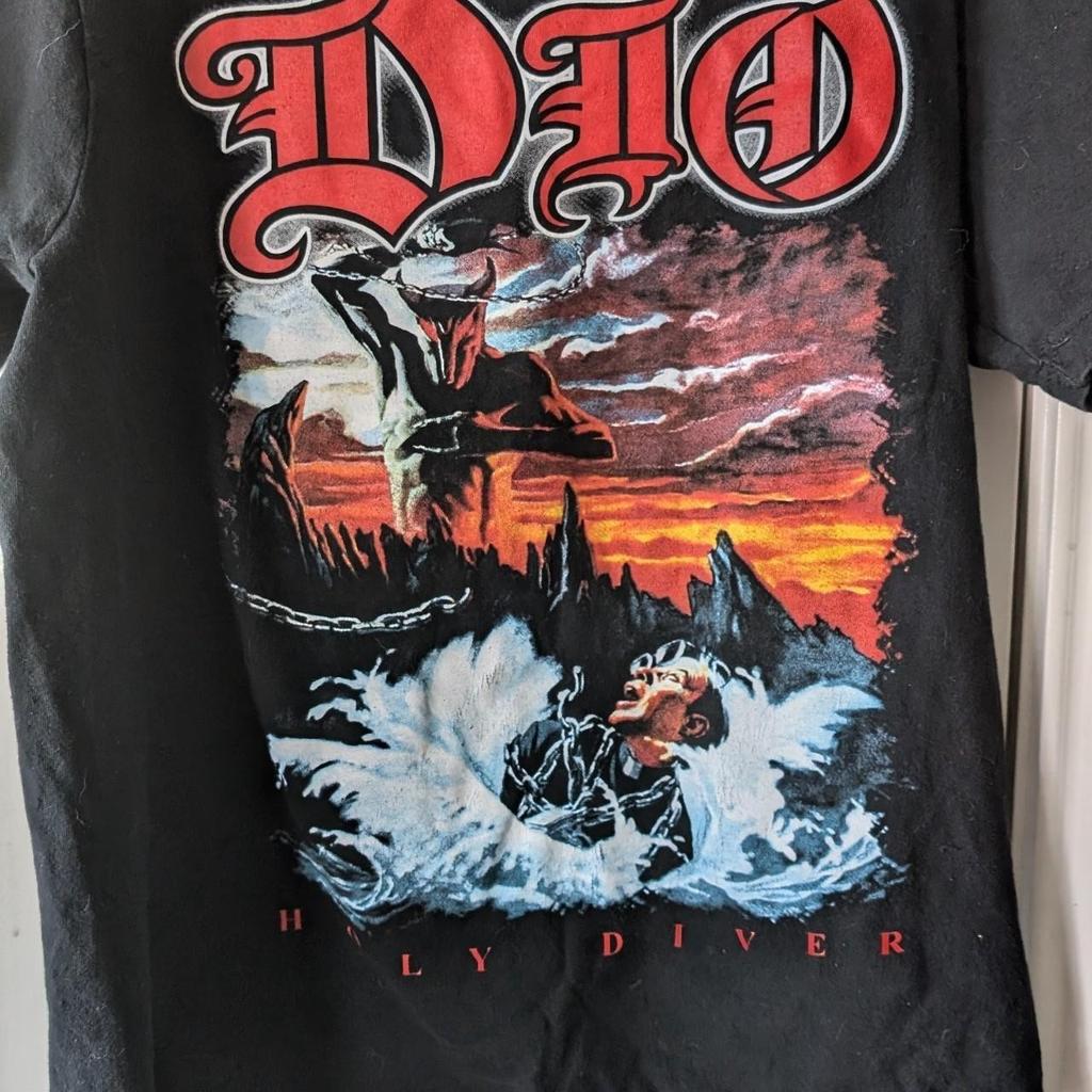Dio Holy Diver vintage Černá Barva Dotisk Dárek Fanouškovské Tričko AN49175