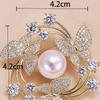 Pearl Flying Butterfly Wreath Brooch High-End Niche Pearl Corsage Temperament Women'S Pin Suit Accessories