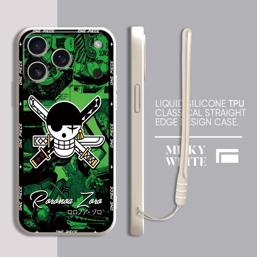 One Piece Red Green Cool Phone Cover Case for Apple iPhone 17 Pro Max 15 Air 13 Mini 7 8 11 XS XR 12 Plus 16