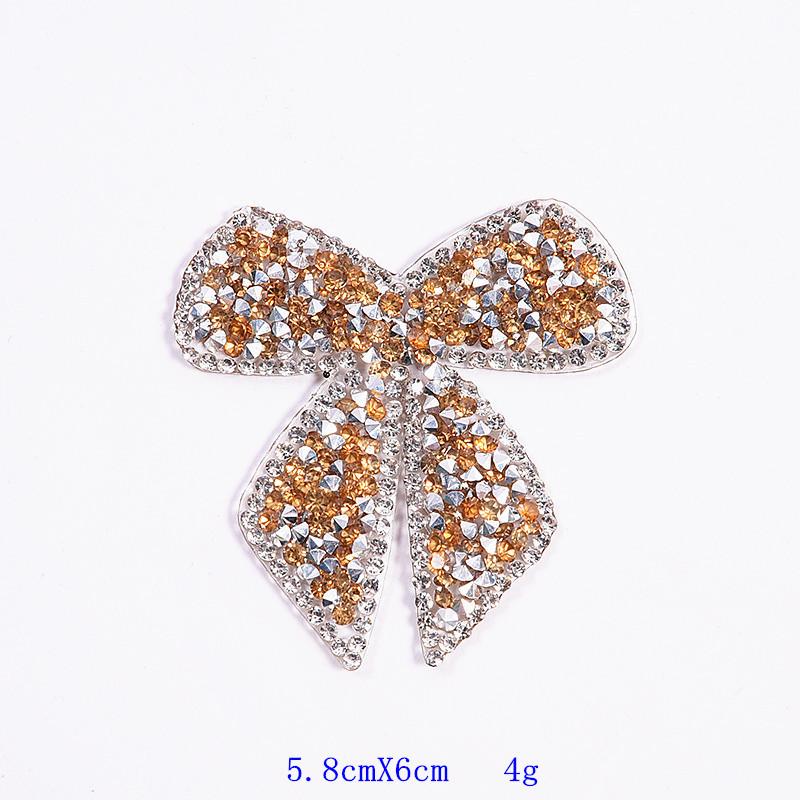1PC Colorful Bow-Knot Sticker Rhinestone Iron-On Patches for Clothes Clothing Decoration Decal Patches for Jackets