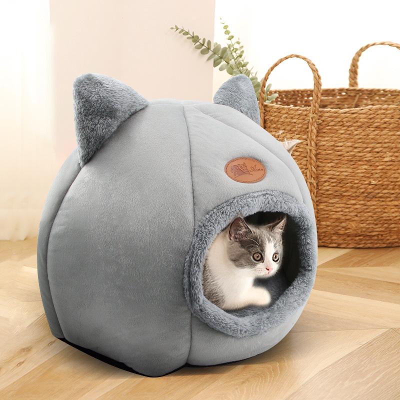 New Deep Sleep Comfort In Winter Cat Bed Iittle Mat Basket Small Dog House Products Pets Tent Cozy Cave Nest Indoor Cama Gato