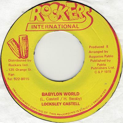 7inch Record LACKSLEY CASTELL  Babylon World NONE Rockers Interna Jamaica Reggae Ska  Dub Used