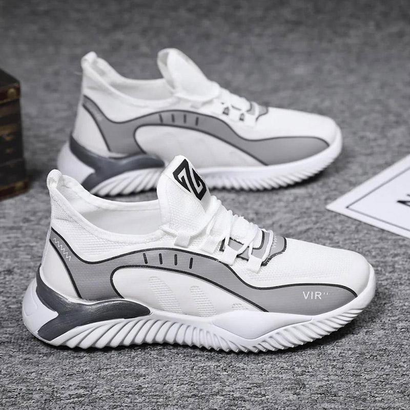 

Повседневная обувь. Мужская спортивная обувь с мягкой подошвой на весну и осень. Нескользящие износостойкие универсальные маленькие белые туфли. 44 белый