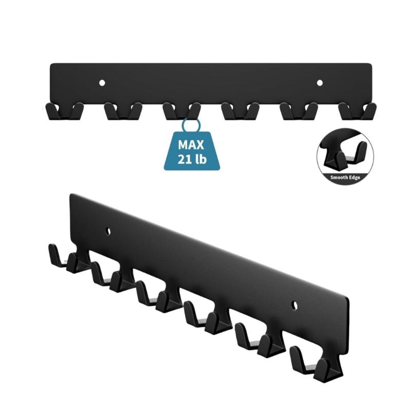 2pcs Wall Mount Key Holder with 12 Hook Space Saving Key Storage Rack Keychain Organizers for Corridors or Office Use