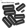 Cinturini da Orologio in Gomma Durevoli e Sicuri Anello a Passante Nero Cinturini in Silicone Accessori Porta 12 14 16 18 20 22 24 26 28 30mm Chiusura 4 Pezzi
