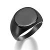New Stylish and Simple Square Full-gloss Domineering Men's Titanium Steel Ring, Business Stainless Steel Ring