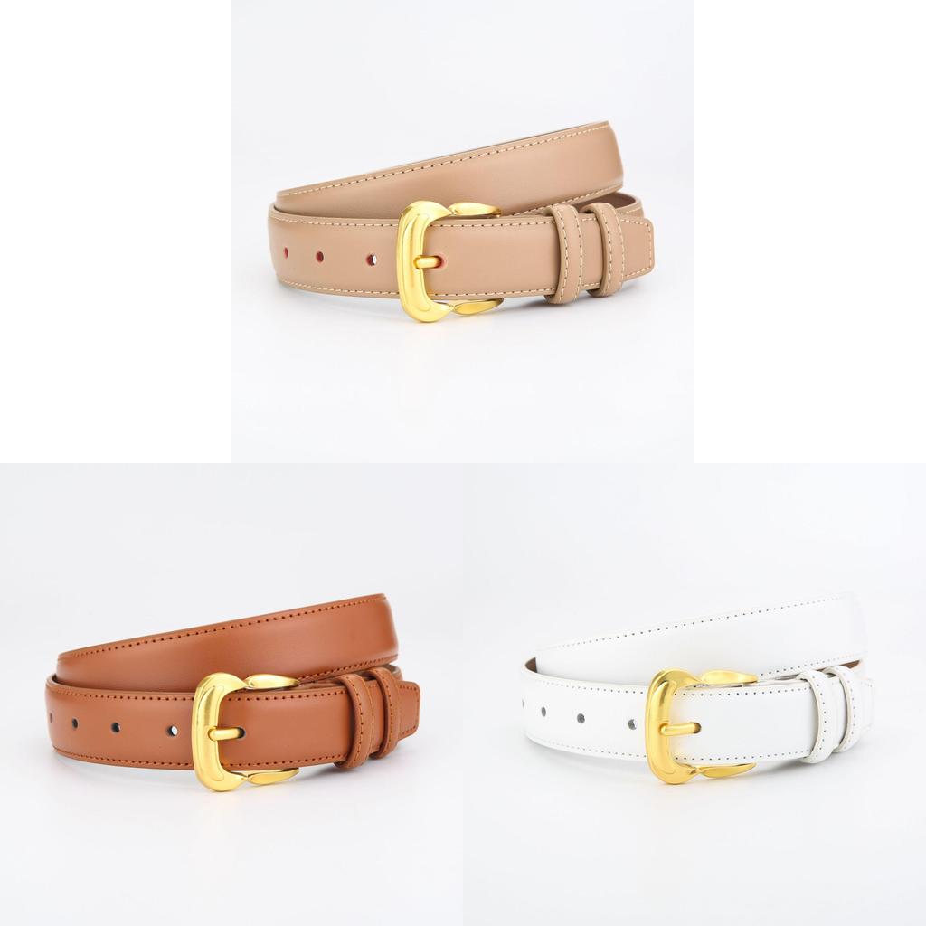 Womens Leather Waist Belt For Jeans Casual Fashion With Metal Buckle For Office And Daily Use