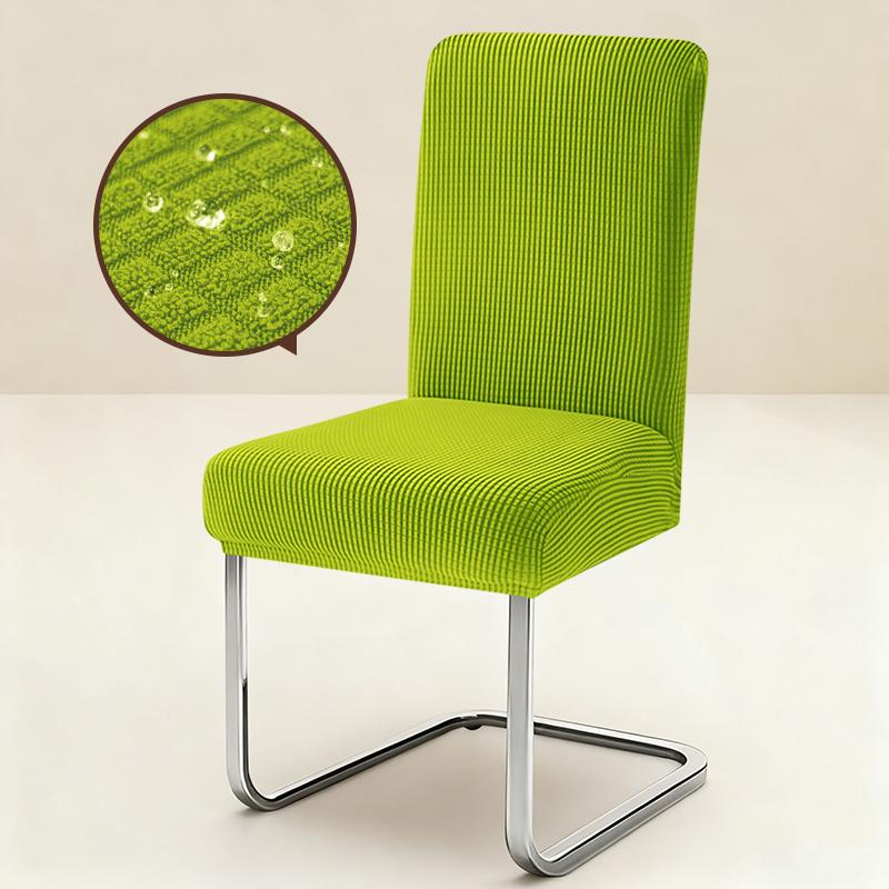 1PC Stretch Dining Chair Covers High Back Waterproof Textured Jacquard Fabric Parsons Chair Slipcover Thick Chair Protector