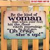 Retro Metal Tin Sign 12x8, Empowering Humor Vintage Wall Art, Durable 2D Flat Plaque for Home Porch Garden Decor