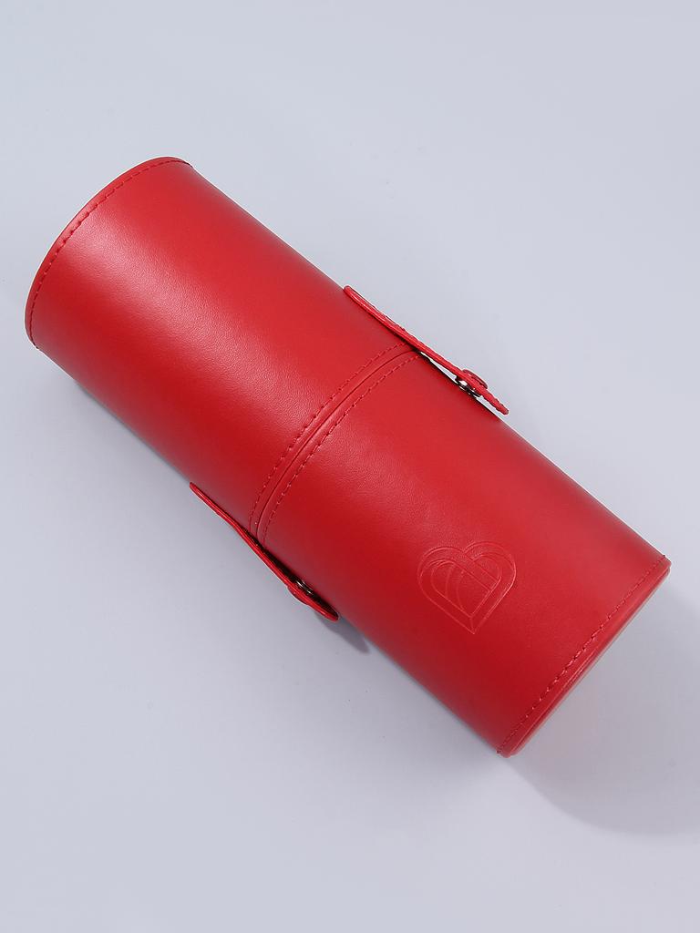 Large-capacity PU Leather Makeup Brush Storage Bucket, Desktop Cosmetics Storage Bucket, Portable Travel Storage Tool