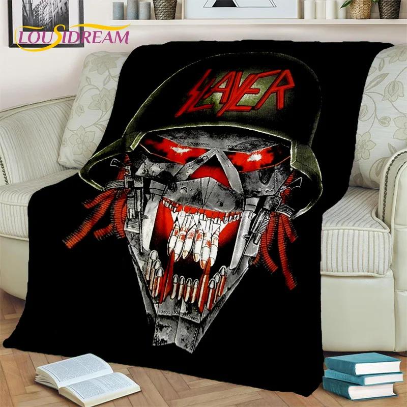 Heavy Metal Band Slayer Rock Blanket,Soft Throw Blanket for Home Bedroom Bed Sofa Picnic Travel Office Rest Cover Blanket Kids