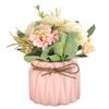 Silk Flower Fabric Flower Ceramic Pot Tabletop Ornament 5.71in Potted Flower Hydrangea Styled Potted Desktop Decor