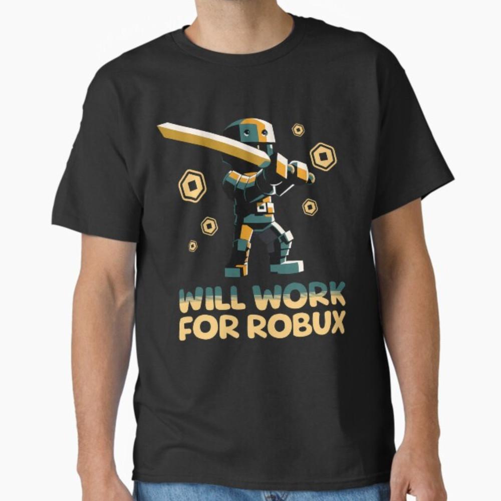 Я буду работать за Robux - Смешная футболка для геймера, унисекс XXL