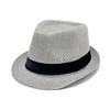 British Jazz Fedora: Solid Color Ribbon, Roll Brim, Unisex Sun Straw Hat