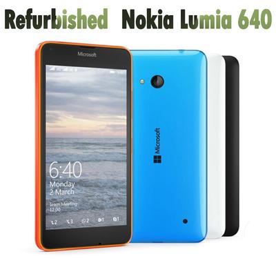 Refurbished Nokia Unlocked Original Nokia Lumia 640 Single SIM & Dual SIM 5.0inch 8MP Quad Core 8GB ROM 1GB RAM Mobile Phone With 1/2 SIM
