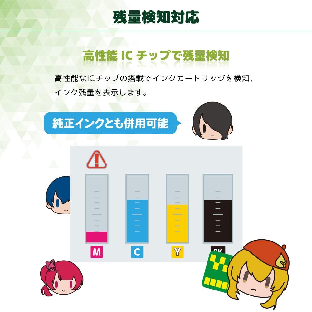 Compatible Ink Cartridges for X X Set with Remaining Ink Level IC Chip Compatible by Green High-Quality Canon BCI-380XL (Black) 1, BCI-381