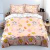 Cartoon bunny and chick Easter eggs Print Bedding Set 1 Duvet Cover 2 Pillowcases for Adult and Children Luxury Gift Full Size