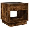 Infinity LED Coffee Table in Smoked Oak 50 x 50 x 50 cm