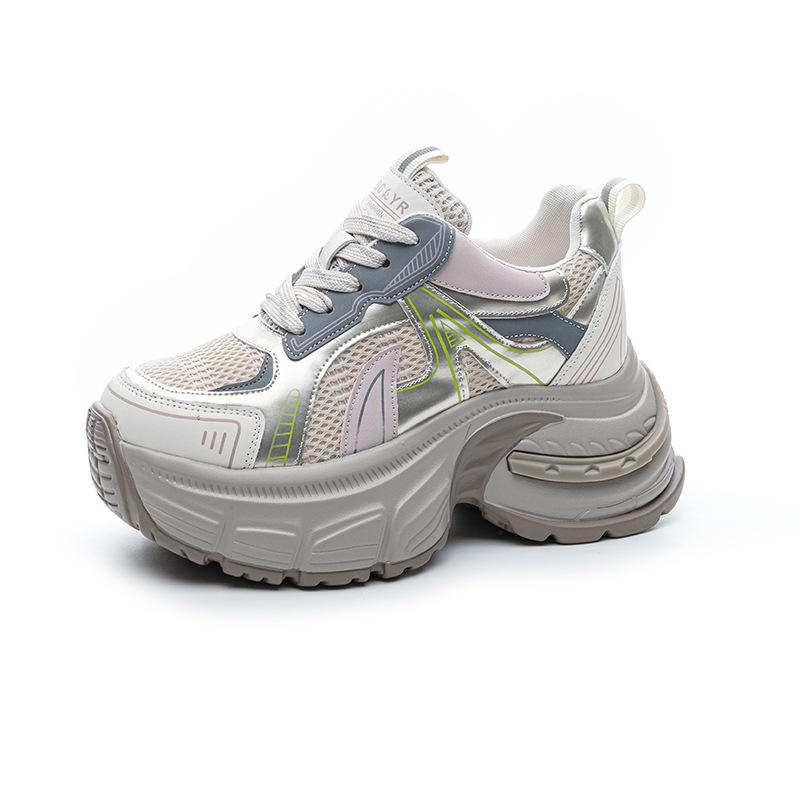 Women's Petite Mesh Breathable Platform Sneakers, Summer 2025 Fashion Casual Sport Shoes