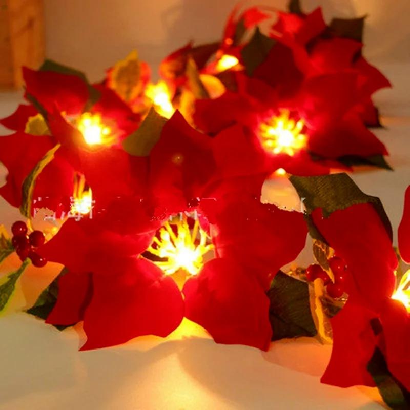 2M 10Led Garland LED Lights Christmas Decoration Autumn String Lights Holiday Decoration Lights (without Battery)