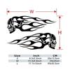 2Pcs Skull Flames Badge Car Stickers, Fashion Waterproof Vinyl Decal Car Styling Decoration Accessories Auto Sticker