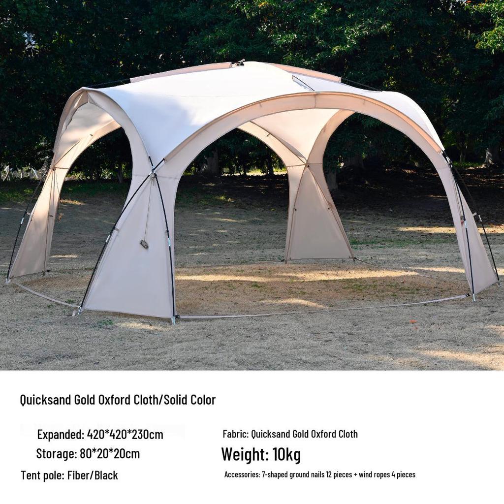 Extra Thick Windproof Dome Canopy Tent - Blackout, Rainproof, Sunshade, and Sun Protection for Outdoor Camping