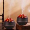 Mini Humidifier Simulated Charcoal Fire Portable USB Desktop Personal Humidifier 300 ML Dark Wood Grain