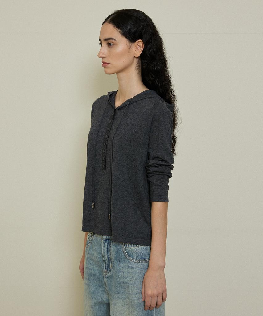 LAFELSORTOF Wool Blended Hooded Knit